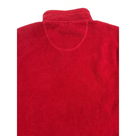 Prospirit Men's medium M Sweatshirt pullover red henley zipper pockets fleece - Picture 11 of 12